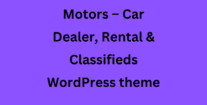 Motors - Car Dealer, Rental & Classifieds WordPress theme